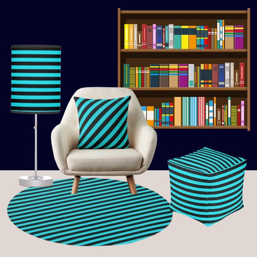 パタカラフルストライプのモダンーン クッション