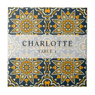 パタカラフルンスペインのタイル結婚の座席表 タイル