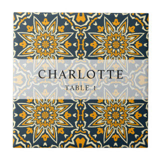 パタカラフルンスペインのタイル結婚の座席表 タイル