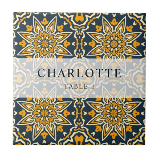 パタカラフルンスペインのタイル結婚の座席表 タイル (正面)