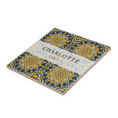 パタカラフルンスペインのタイル結婚の座席表 タイル (側面)