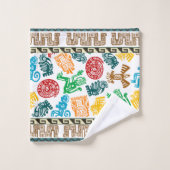 パタカラフルーンアステカタオル バスタオルセット (ウォッシュタオル)