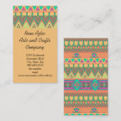 パタカラフルーンアステカ南西部の幾何学工芸品 名刺 (正面/裏面)