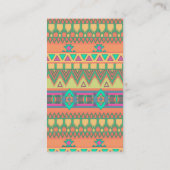 パタカラフルーンアステカ南西部の幾何学工芸品 名刺 (裏面)