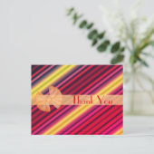 パタカラフルーンストライプの感謝はがき ポストカード (スタンド正面)