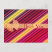 パタカラフルーンストライプの感謝はがき ポストカード (正面)