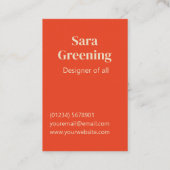 パタカラフルーンプロフェッショナルユニークジョブany 名刺 (裏面)