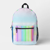 パタカラフルーン数々のパステル虹バックパック プリントバックパック (正面)
