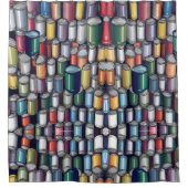 パタカラフルーン絵を描シャワーカーテン シャワーカーテン (正面)