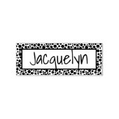 パタクールンスタイリッシュ点々のある水玉模様名前をカスタムする ラバースタンプ (インプリント)