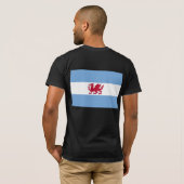 パタゴニアのウェールズのコロニー、アルゼンチンの旗 Tシャツ (裏面フル)