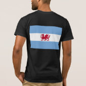 パタゴニアのウェールズのコロニー、アルゼンチンの旗 Tシャツ (裏面)