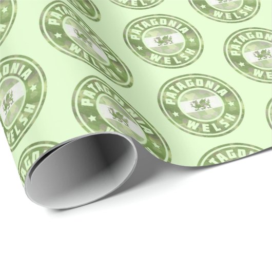 パタゴニアのウェールズの迷彩柄の旗のギフト用包装紙 ラッピングペーパー (ロールコーナー)