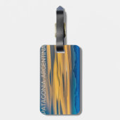 パタゴニアの景色の日没場面、アルゼンチン ラゲッジタグ (裏面縦)