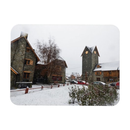 パタゴニアアルゼンチンのバリローチェ市民センター マグネット (横)