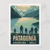 パタゴニアアルゼンチンチリヴィンテージトラベルプレイス ポストカード (正面)