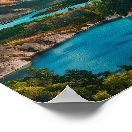 パタゴニアアルゼンチン有名な旅行の場所 ポスター (角)