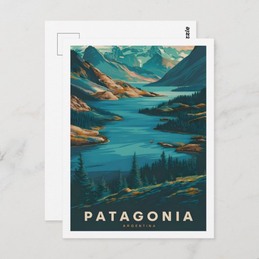 パタゴニアアルゼンチン有名な旅行の場所 ポストカード (正面/裏面)