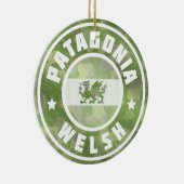 パタゴニアウェールズ迷彩柄国旗の装飾 セラミックオーナメント (右)