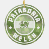 パタゴニアウェールズ迷彩柄国旗の装飾 セラミックオーナメント (裏面)
