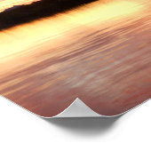 パタゴニアレイクサンセット1 ポスター (角)