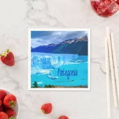 パタゴニア南アメリカ氷河と山 スタンダードカクテルナプキン (インサイチュ)