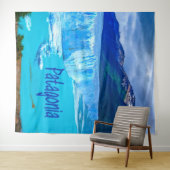 パタゴニア南アメリカ氷河と山 タペストリー (インサイチュ(横))