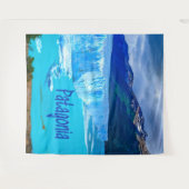 パタゴニア南アメリカ氷河と山 タペストリー (正面(横))