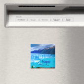 パタゴニア南アメリカ氷河と山 マグネット (インサイチュ (食洗機))