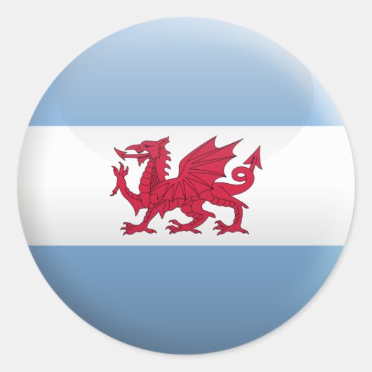 パタゴニア国旗 ラウンドシール (正面)