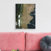 パタゴニア地域の衛星表示 キャンバスプリント (インサイチュ (リビング))