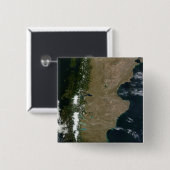 パタゴニア地域の衛星表示 缶バッジ (正面&裏面)