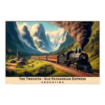 パタゴニア山脈のヴィンテージ蒸気列車