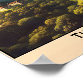 パタゴニア山脈のヴィンテージ蒸気列車 ポスター (角)