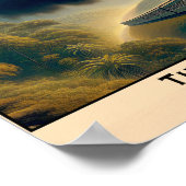 パタゴニア山脈のヴィンテージ蒸気列車 ポスター (角)