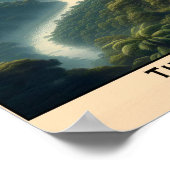 パタゴニア山脈のヴィンテージ蒸気列車 ポスター (角)