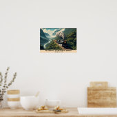 パタゴニア山脈のヴィンテージ蒸気列車 ポスター (キッチン)