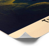 パタゴニア山脈のヴィンテージ蒸気列車 ポスター (角)