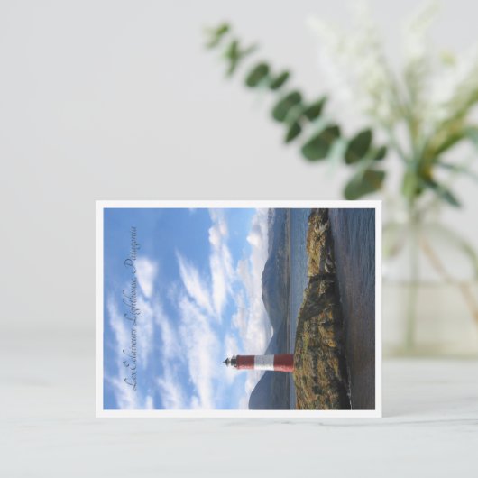 パタゴニア州ベアグルチャンネルの遠隔ライトハウス ポストカード (スタンド正面)