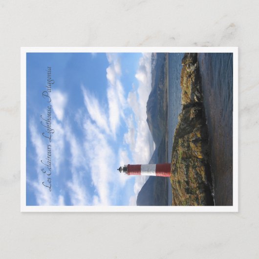 パタゴニア州ベアグルチャンネルの遠隔ライトハウス ポストカード (正面)