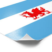 パタゴニア植民地ウェルシュドラゴン国旗 フォトプリント            (角)