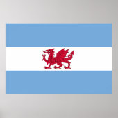 パタゴニア,アルゼンチン国旗のウェールズの植民地 ポスター (正面)