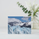 パタゴニア・アルゼンチン山脈の氷河の旅行写真 ポストカード (スタンド正面)