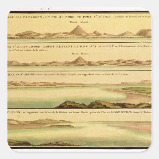 パタゴニア，サンジュリアン港の見解 スクエアシール (正面)