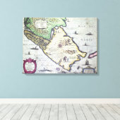 パタゴニア，マゼラン海峡の地図 キャンバスプリント (インサイチュ (ウッドフロア))