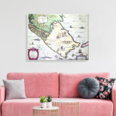 パタゴニア，マゼラン海峡の地図 キャンバスプリント (インサイチュ (リビング))