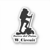 パタゴニア – Torres del Paine - Wサーキット – ハイキング シール (正面)