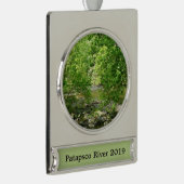 パタスコリバービューメリーランド自然写真 シルバープレートバナーオーナメント (右)