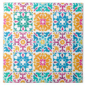 パタスタイリッシュカラフルーン・メキシコ・パペル・ピカド タイル (正面)