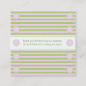 パタストライプのーンバラ事業ロイヤリティパンチカード 予約カード (裏面)